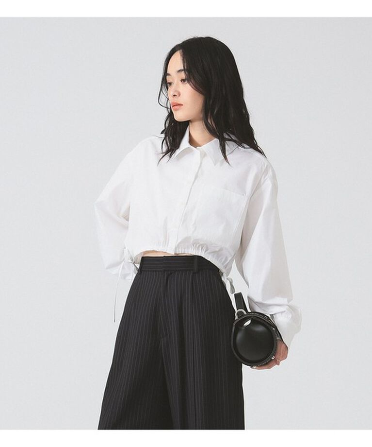 Ray BEAMS 「ドロスト クロップド シャツ」|シャツ・ブラウス|WHITE