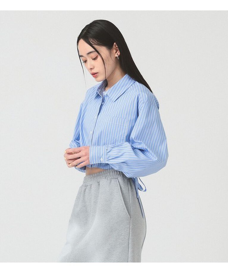 Ray BEAMS 「ドロスト クロップド シャツ」|シャツ・ブラウス|