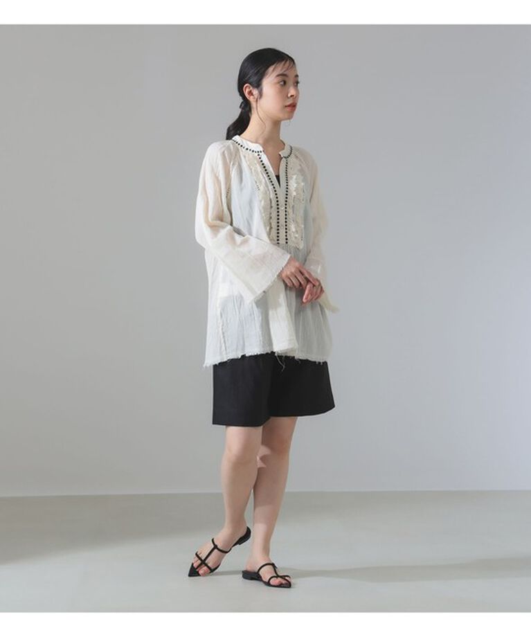 Demi-Luxe BEAMS 「Devotion TWINS / エンブロイダリートリム ブラウス」|シャツ・ブラウス|