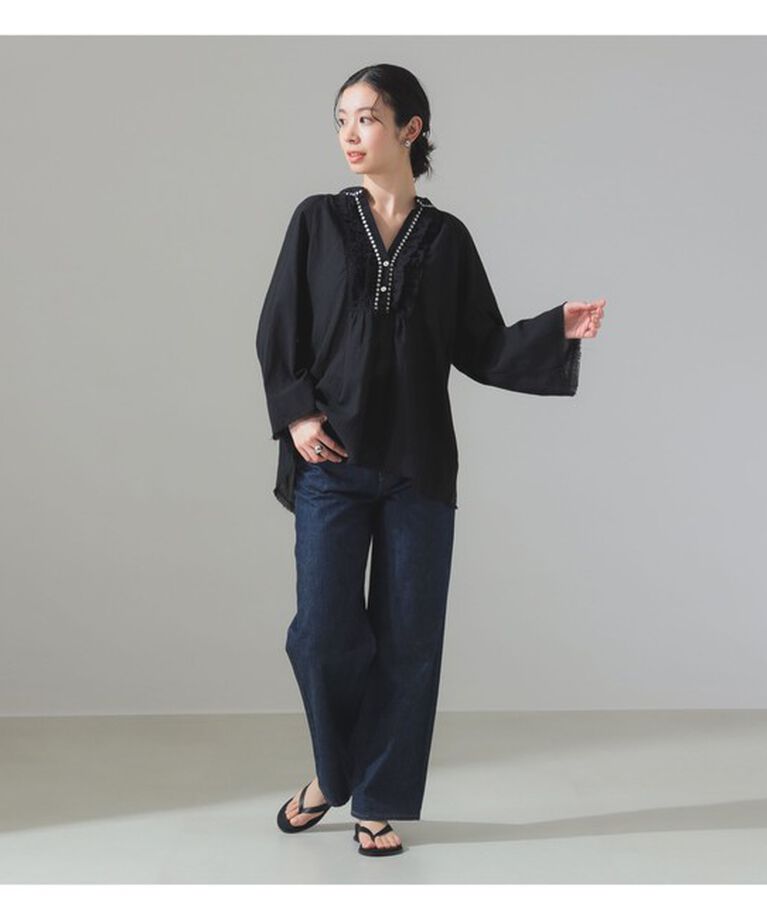 Demi-Luxe BEAMS 「Devotion TWINS / エンブロイダリートリム ブラウス」|シャツ・ブラウス|