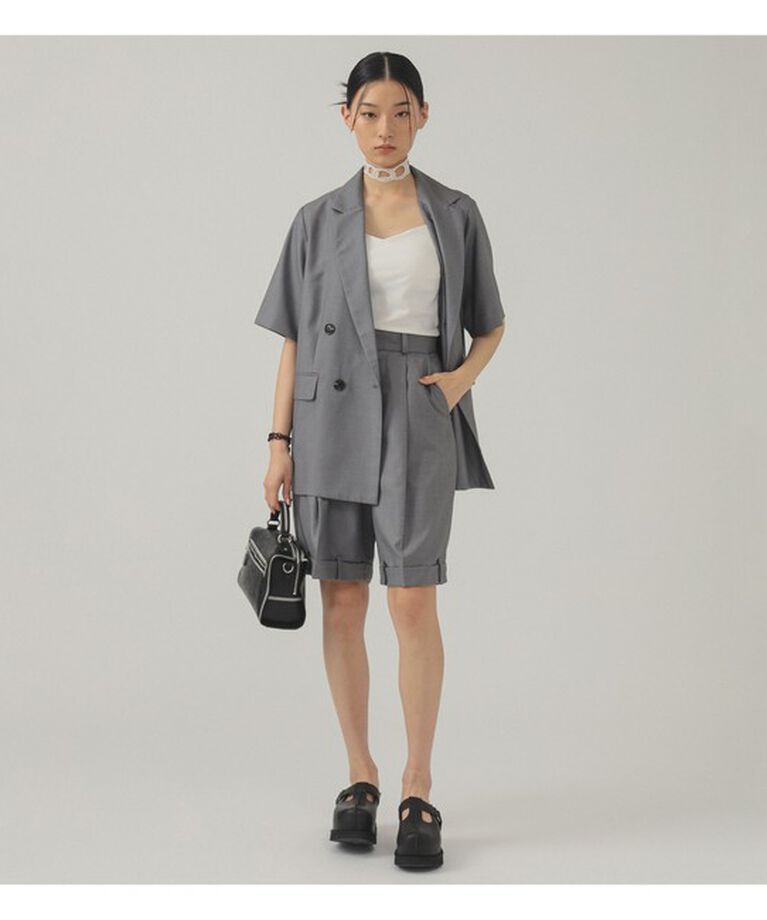 Ray BEAMS 「1タック ワイド ハーフパンツ」|その他|