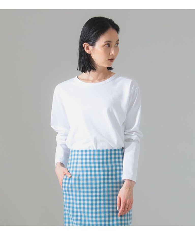 Demi-Luxe BEAMS 「【別注】ATON / DRY COTTON JERSEY ロングスリーブ Tシャツ」|Tシャツ・カットソー|
