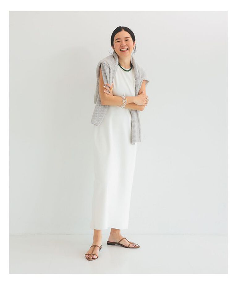 Demi-Luxe BEAMS 「コットン アメリカンスリーブ ニットワンピース」|ワンピース|