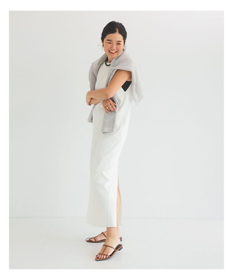 Demi-Luxe BEAMS 「コットン アメリカンスリーブ ニットワンピース」|ワンピース|
