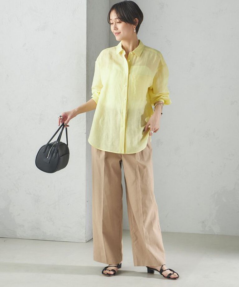 SHIPS for women「〈手洗い可能 〉ドライオックス フロント タック ストレート パンツ 25SS」|その他|