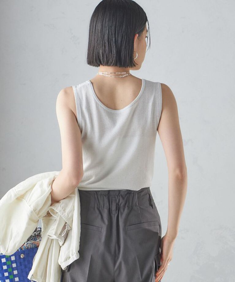SHIPS for women「〈洗濯機可能〉2WAY ラメ タンクトップ」|タンクトップ|