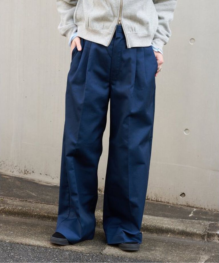 OUTDOOR PRODUCTS Usual Things「Dickies/ディッキーズ別注2タックワイドパンツ」|スラックス|