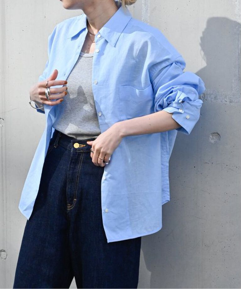 OUTDOOR PRODUCTS Usual Things「リネンブレンド ワイド シアーシャツ」|シャツ・ブラウス|