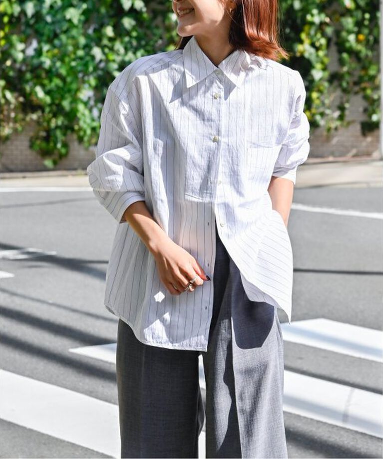 OUTDOOR PRODUCTS Usual Things「リネンブレンド ワイド シアーシャツ」|シャツ・ブラウス|
