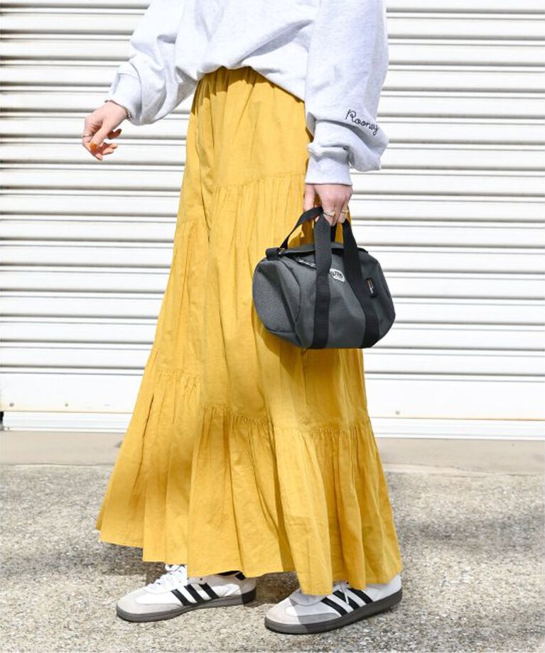 OUTDOOR PRODUCTS Usual Things「COTTON VOILEアシンメトリーティアードスカート」|スカート|