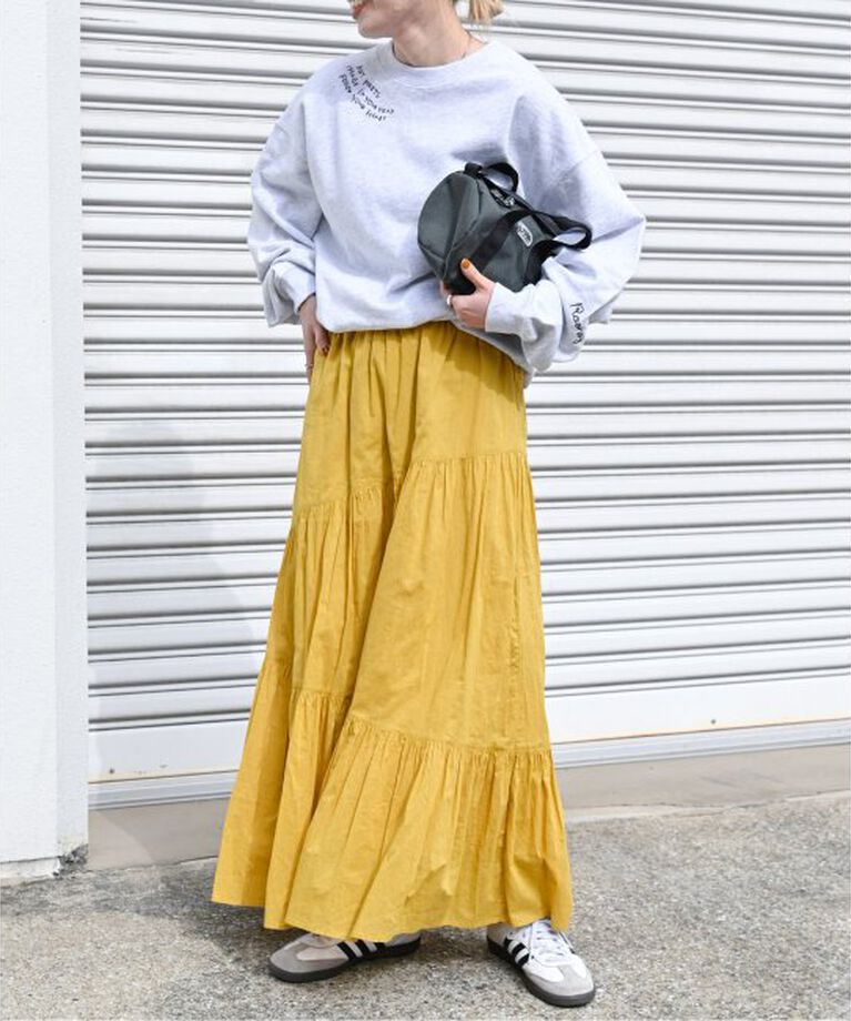 OUTDOOR PRODUCTS Usual Things「COTTON VOILEアシンメトリーティアードスカート」|スカート|