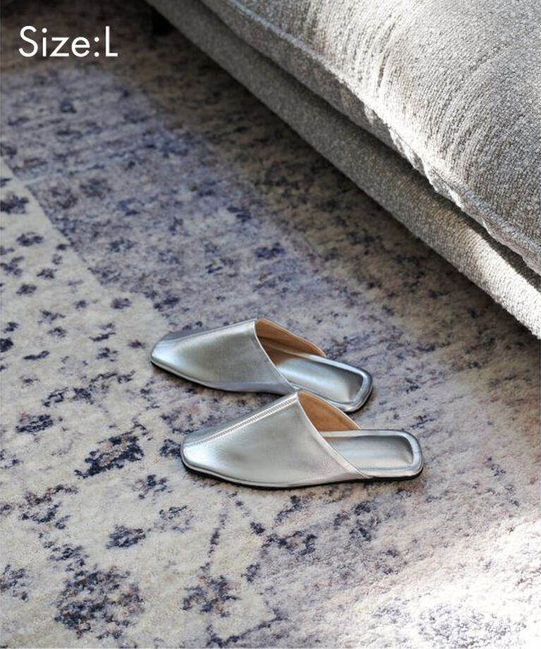 journal standard Furniture「JSF PLAIN SLIPPER Lサイズ　スリッパ」|ルームシューズ|シルバー