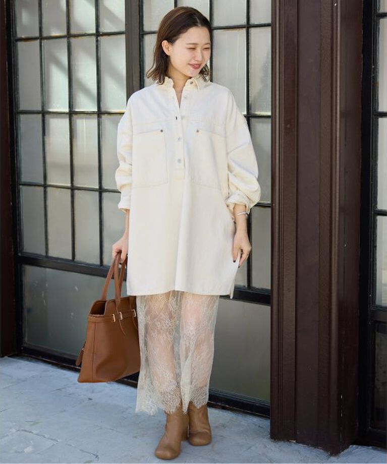 SLOBE IENA「LE DENIM フィールドオーバーチュニック」|シャツ・ブラウス|