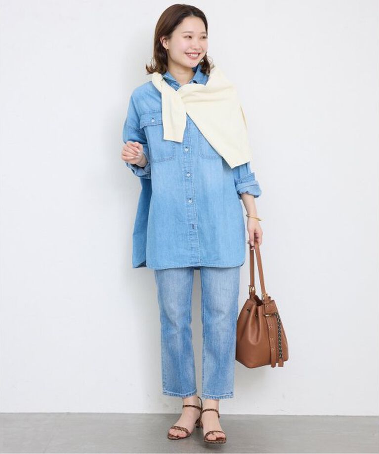 SLOBE IENA「《接触冷感/UV機能》FROSTYCOTTONクルーネックカーディガン」|カーディガン|