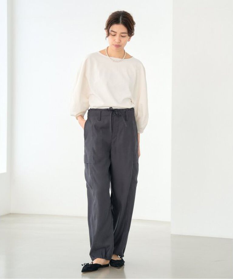 IENA「《一部店舗限定》コットンストレッチバルーンスリーブプルオーバー」|ニット・セーター|