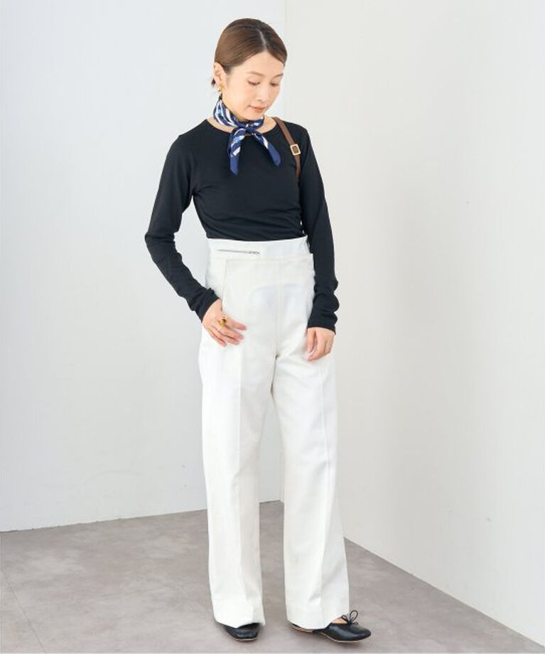 IENA「コットンシルクテンジク クループルオーバー」|Tシャツ・カットソー|