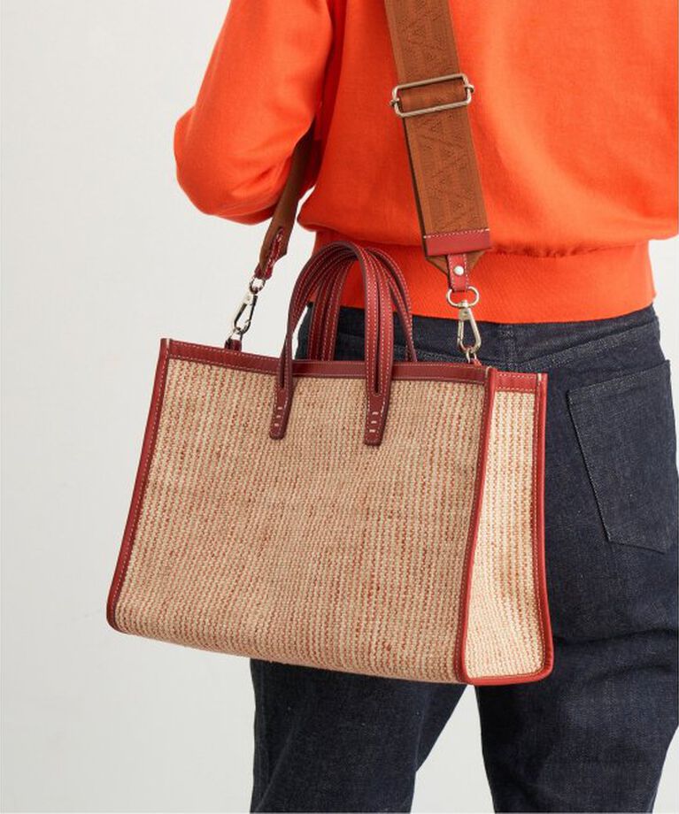 IENA「A VACATION/ア ヴァケーション BREAD M SUMAC STRIPE トートバッグ」|トートバッグ|
