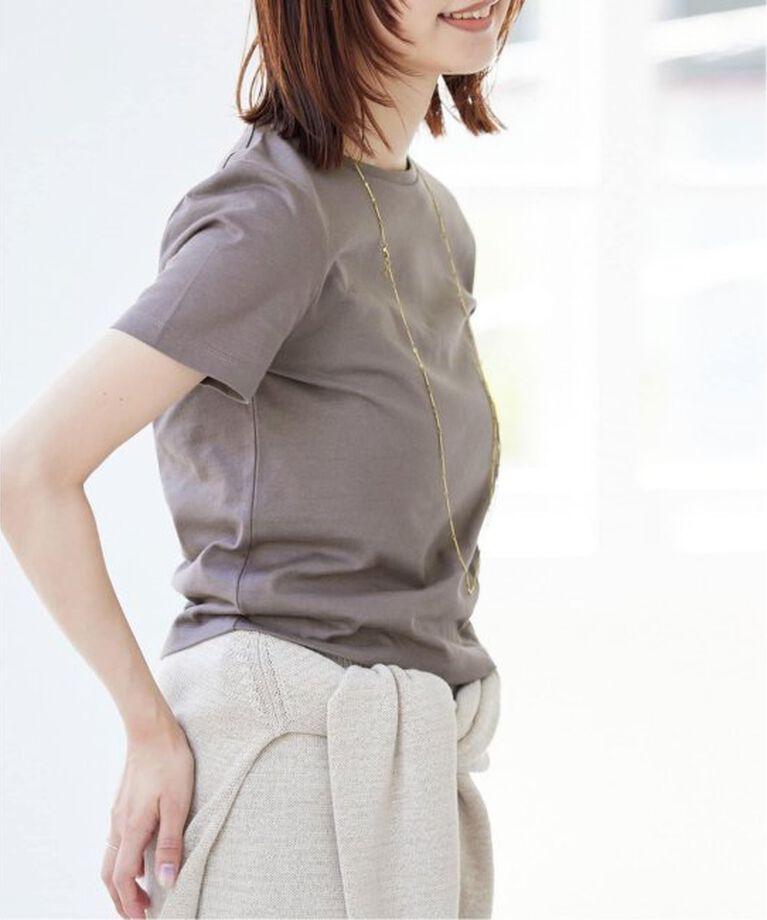 SLOBE IENA「《追加》BASICコンパクトTEE -汗ジミ防止-」|Tシャツ・カットソー|