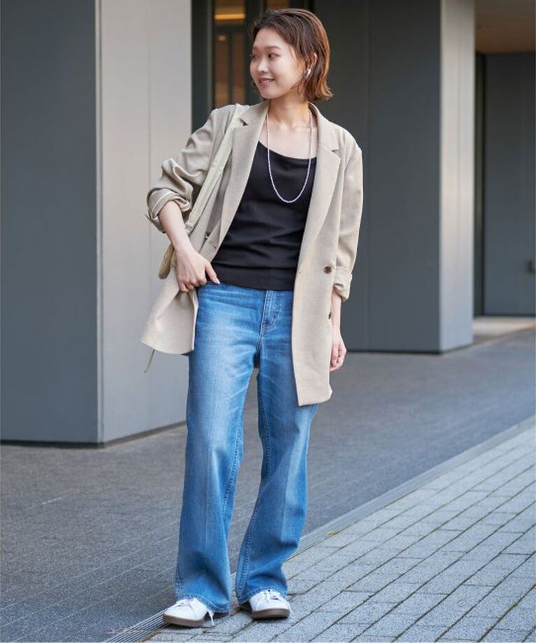 SLOBE IENA「《追加》リネンライクダブルブレストジャケット」|その他|