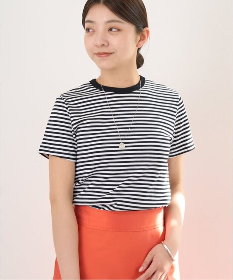 IENA「ATON/エイトン 別注 SUVIN FRAISE ショートスリーブ ボーダーTシャツ」|Tシャツ・カットソー|
