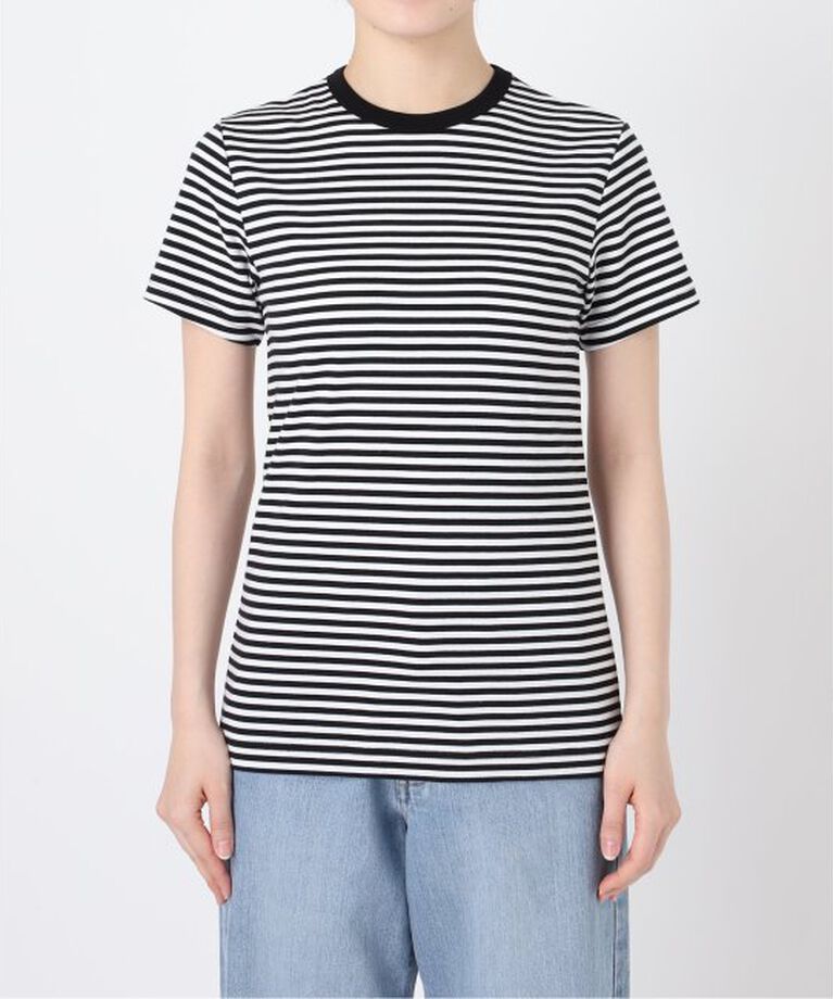 IENA「ATON/エイトン 別注 SUVIN FRAISE ショートスリーブ ボーダーTシャツ」|Tシャツ・カットソー|