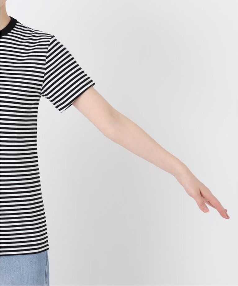 IENA「ATON/エイトン 別注 SUVIN FRAISE ショートスリーブ ボーダーTシャツ」|Tシャツ・カットソー|