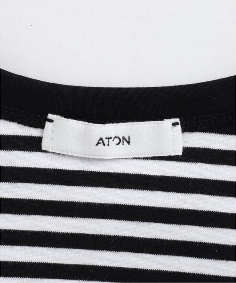 IENA「ATON/エイトン 別注 SUVIN FRAISE ショートスリーブ ボーダーTシャツ」|Tシャツ・カットソー|