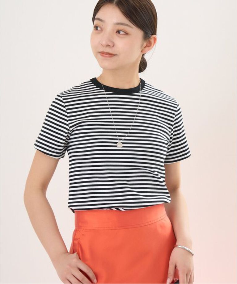 IENA「ATON/エイトン 別注 SUVIN FRAISE ショートスリーブ ボーダーTシャツ」|Tシャツ・カットソー|