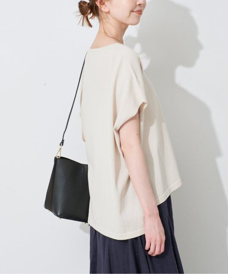 SLOBE IENA「《接触冷感/UV機能/予約》FROSTY COTTON ショートスリーブプルオーバー」|ニット・セーター|