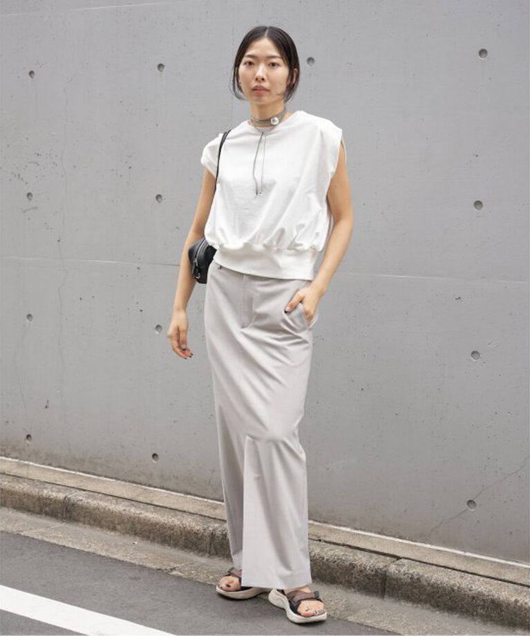 IENA「裏毛ノースリーブプルオーバー」|Tシャツ・カットソー|