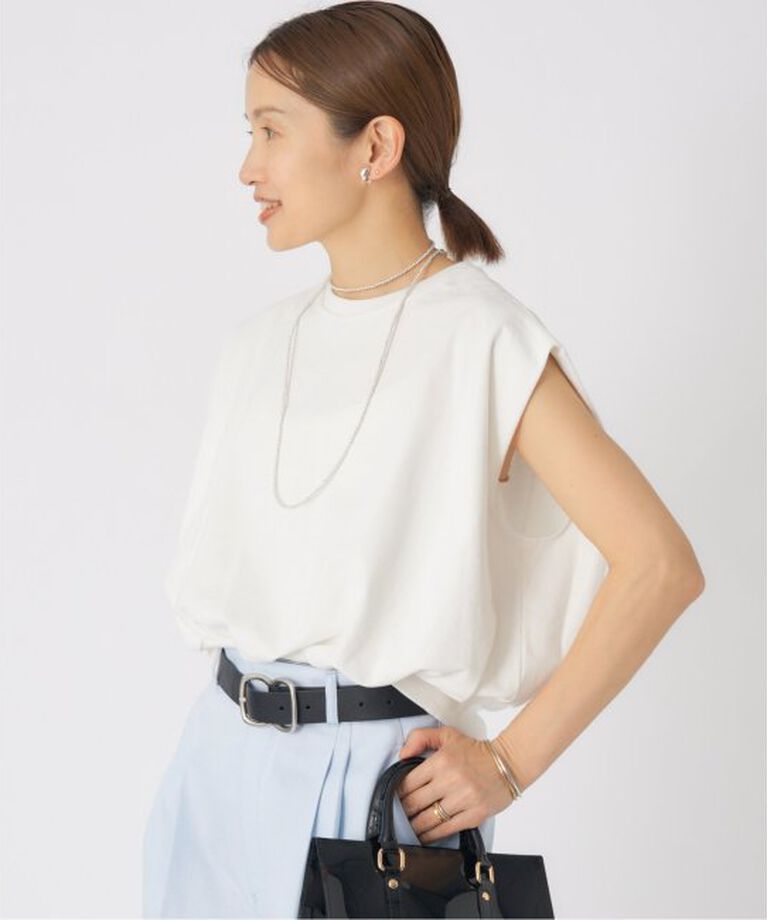IENA「裏毛ノースリーブプルオーバー」|Tシャツ・カットソー|