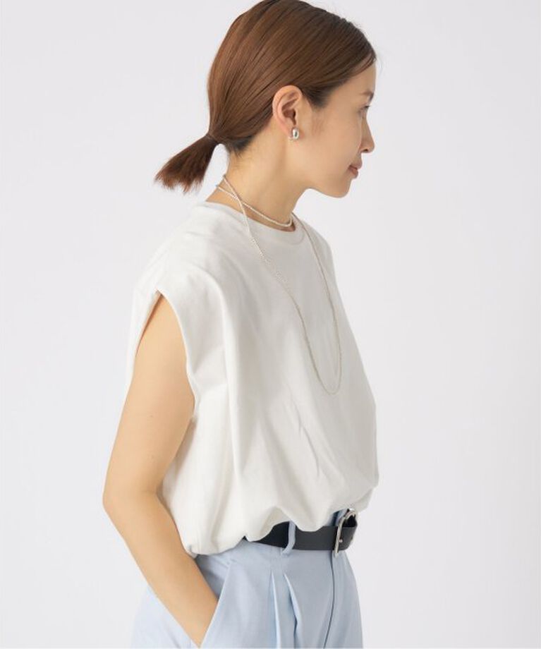 IENA「裏毛ノースリーブプルオーバー」|Tシャツ・カットソー|