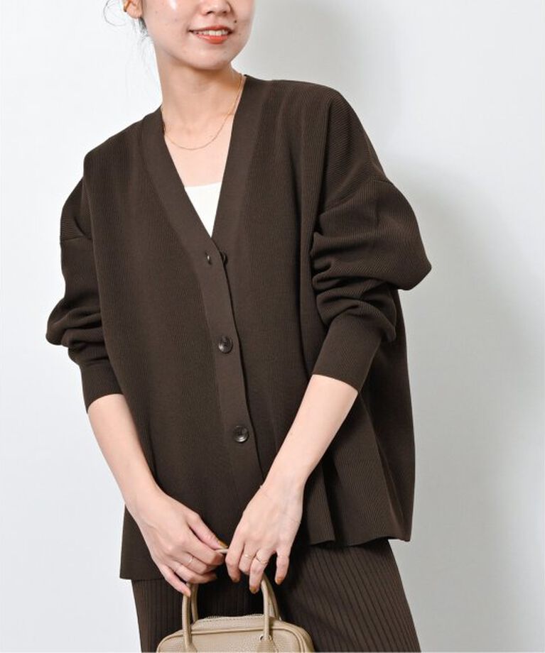 JOURNAL STANDARD relume「《追加》ウォッシャブルストレッチニットVネックカーディガン」|カーディガン|ブラウン