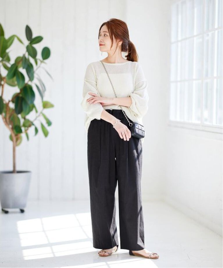JOURNAL STANDARD「《追加》ウォッシャブルコットンリネンVISワイドパンツ」|その他|