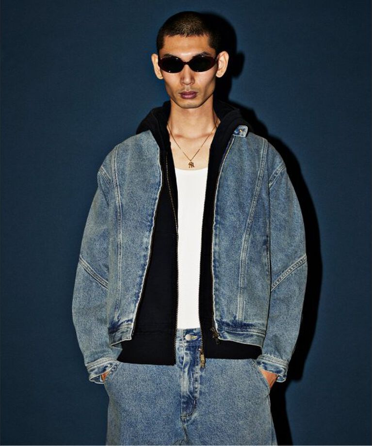 JOURNAL STANDARD「パネルデニム ドライビングブルゾン」|デニムジャケット|
