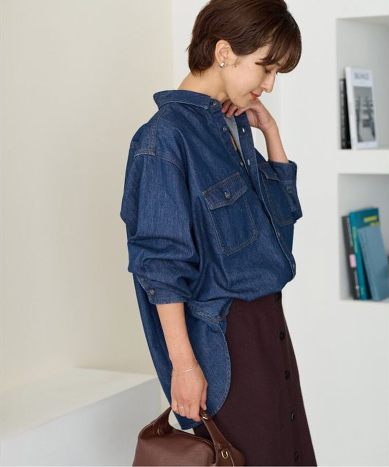 JOURNAL STANDARD relume「《追加3》9oz C/Rデニムワークシャツ」|シャツ・ブラウス|