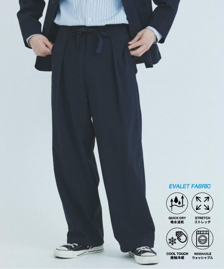 JOURNAL STANDARD「”吸水速乾 / 接触冷感” EVALET オーバーパンツ / セットアップ対応」|スラックス|ネイビー