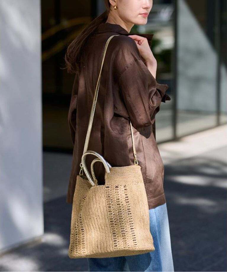 FRAMeWORK「a point 別注SHOULDERSTRAP TAMPICOUNIPM」|かごバッグ|