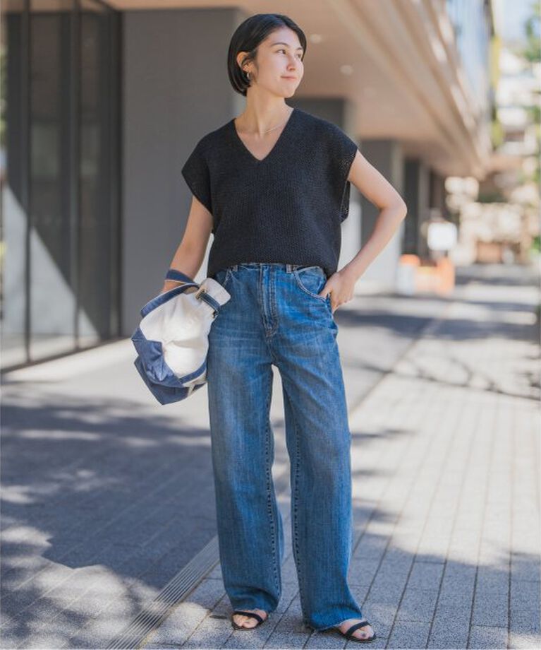 Spick and Span「ペーパーヤーンルーズニットベスト」|ベスト・ジレ|
