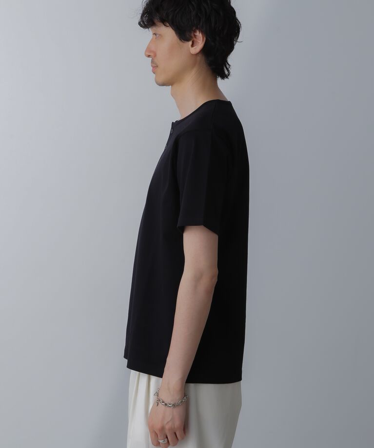nano･universe「WEB限定/アンチスメル ヘンリーネックTシャツ 半袖」|Tシャツ・カットソー|