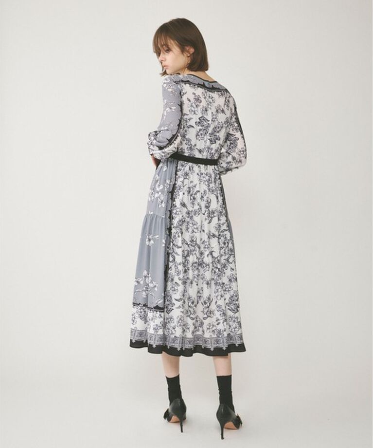 GRACE CONTINENTAL「フラワーパネルプリントワンピース」|ワンピース|