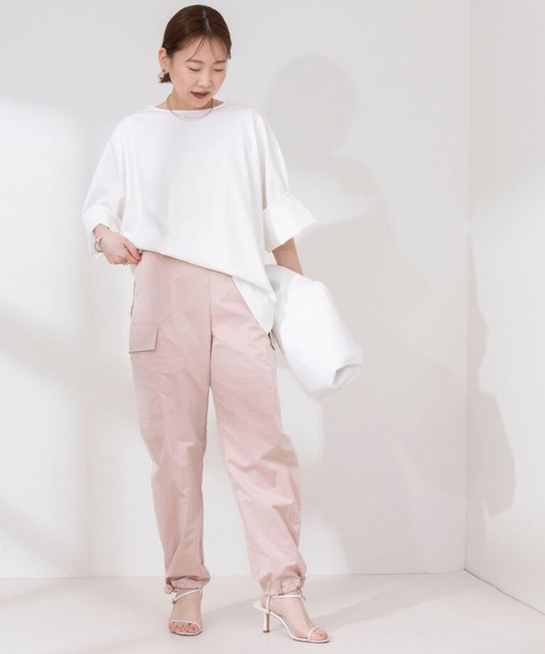 Rie Miller「アシンメトリーシャーリング2WAYボリュームスリーブカットソー」|Tシャツ・カットソー|