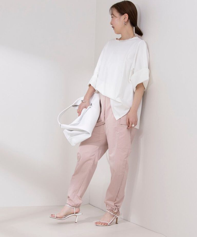 Rie Miller「アシンメトリーシャーリング2WAYボリュームスリーブカットソー」|Tシャツ・カットソー|