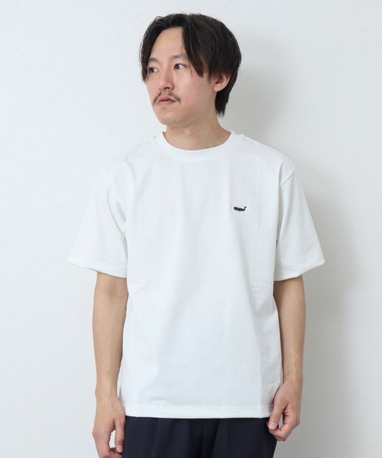 NOLLEY'S goodman「《吸水速乾・UVカット》クジラ刺しゅう クルーネックTシャツ」|Tシャツ・カットソー|
