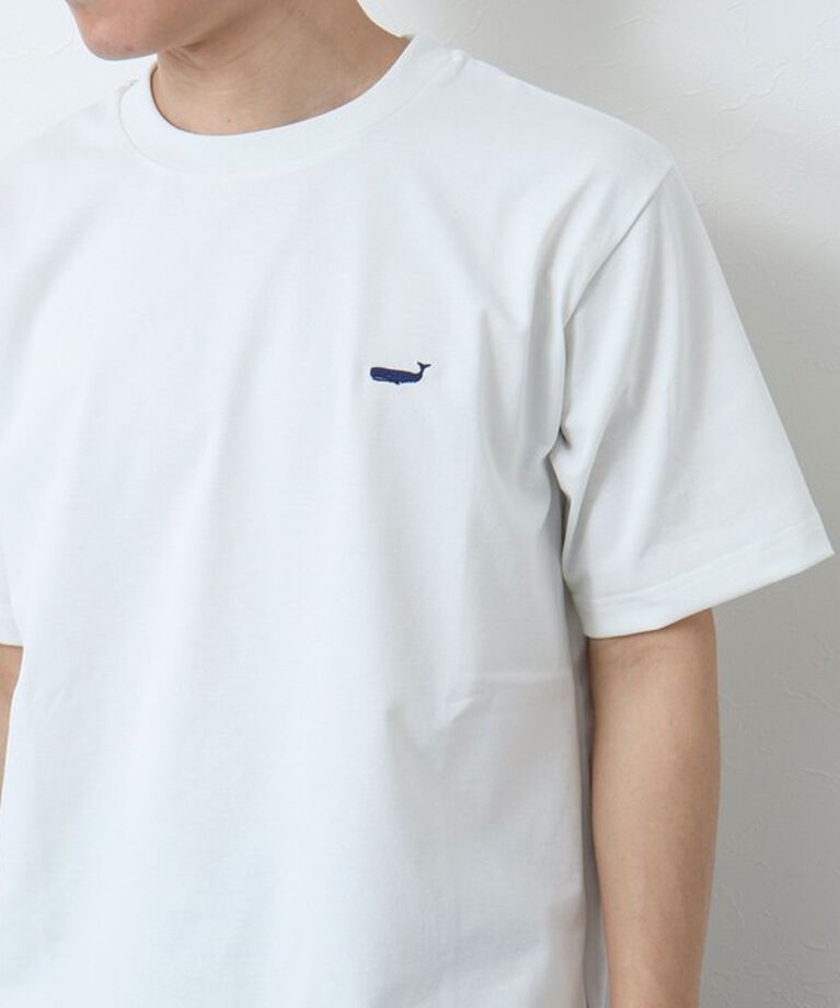 NOLLEY'S goodman「《吸水速乾・UVカット》クジラ刺しゅう クルーネックTシャツ」|Tシャツ・カットソー|