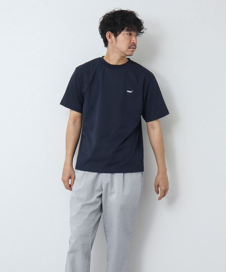 NOLLEY'S goodman「《吸水速乾・UVカット》クジラ刺しゅう クルーネックTシャツ」|Tシャツ・カットソー|