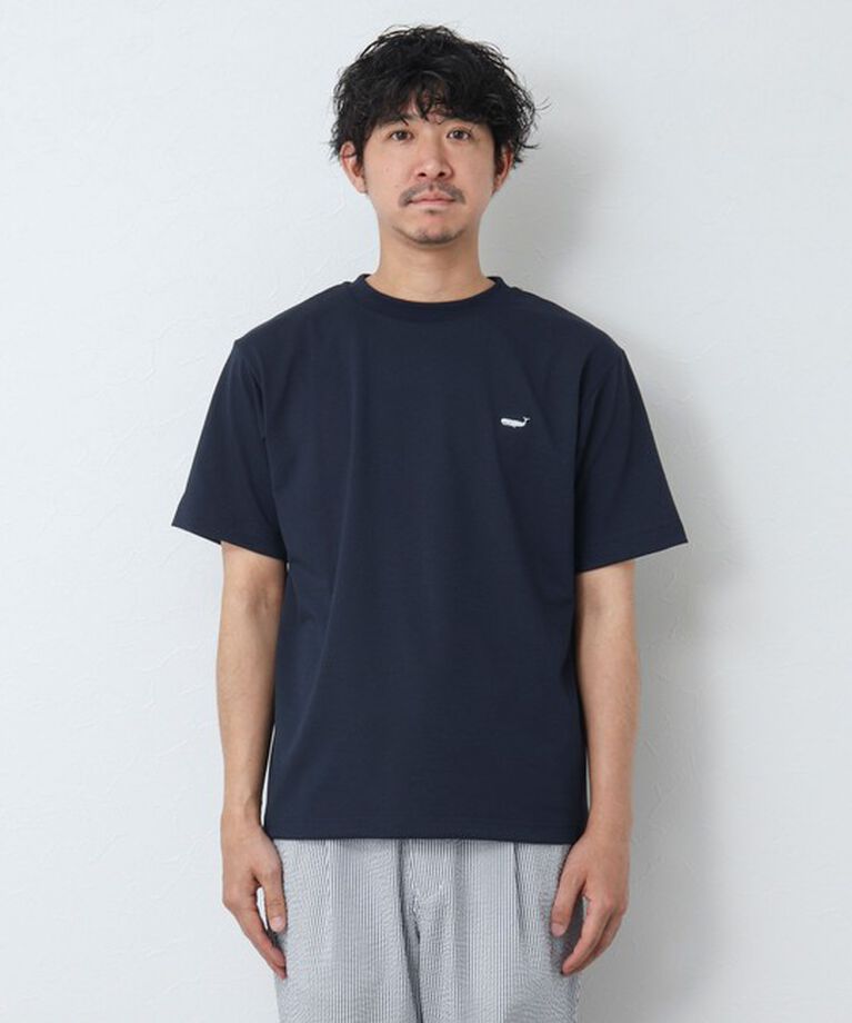 NOLLEY'S goodman「《吸水速乾・UVカット》クジラ刺しゅう クルーネックTシャツ」|Tシャツ・カットソー|