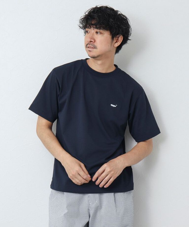 NOLLEY'S goodman「《吸水速乾・UVカット》クジラ刺しゅう クルーネックTシャツ」|Tシャツ・カットソー|