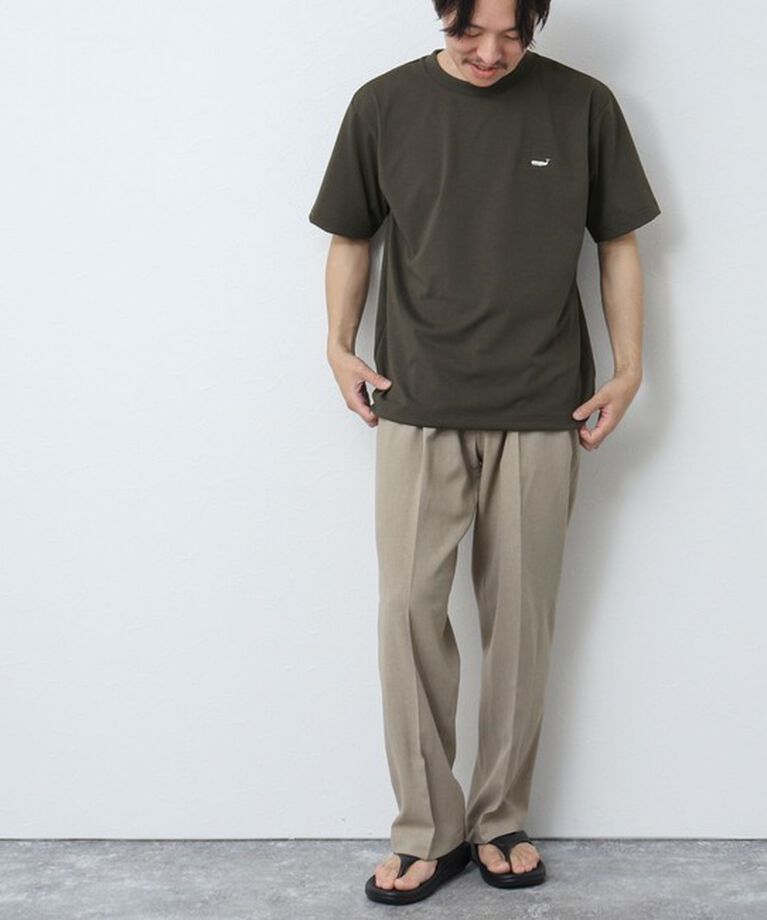 NOLLEY'S goodman「《吸水速乾・UVカット》クジラ刺しゅう クルーネックTシャツ」|Tシャツ・カットソー|