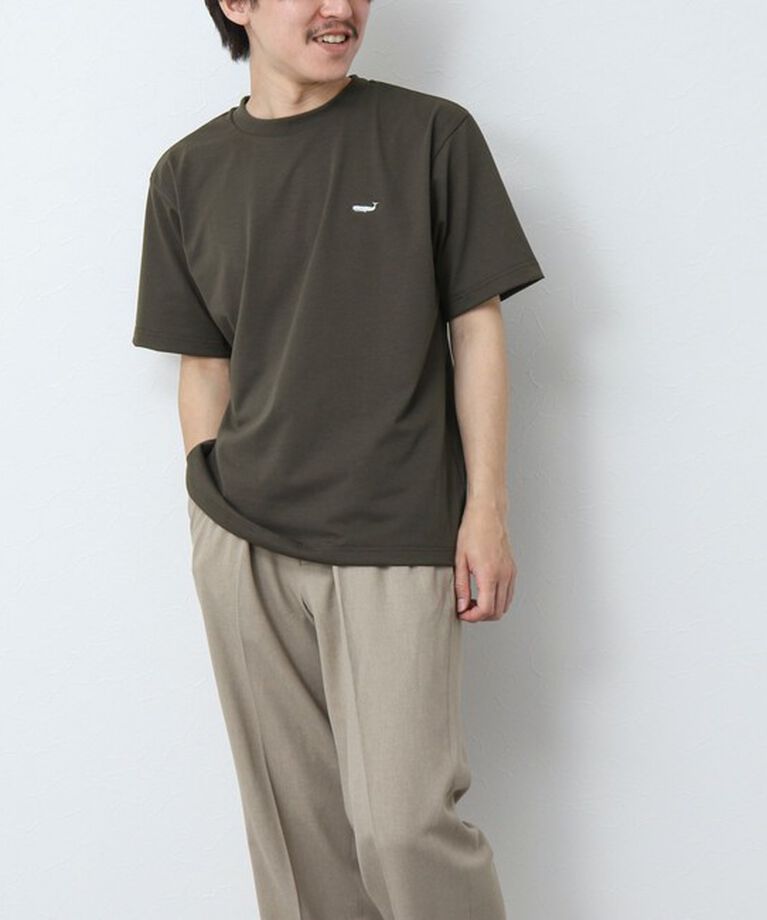 NOLLEY'S goodman「《吸水速乾・UVカット》クジラ刺しゅう クルーネックTシャツ」|Tシャツ・カットソー|